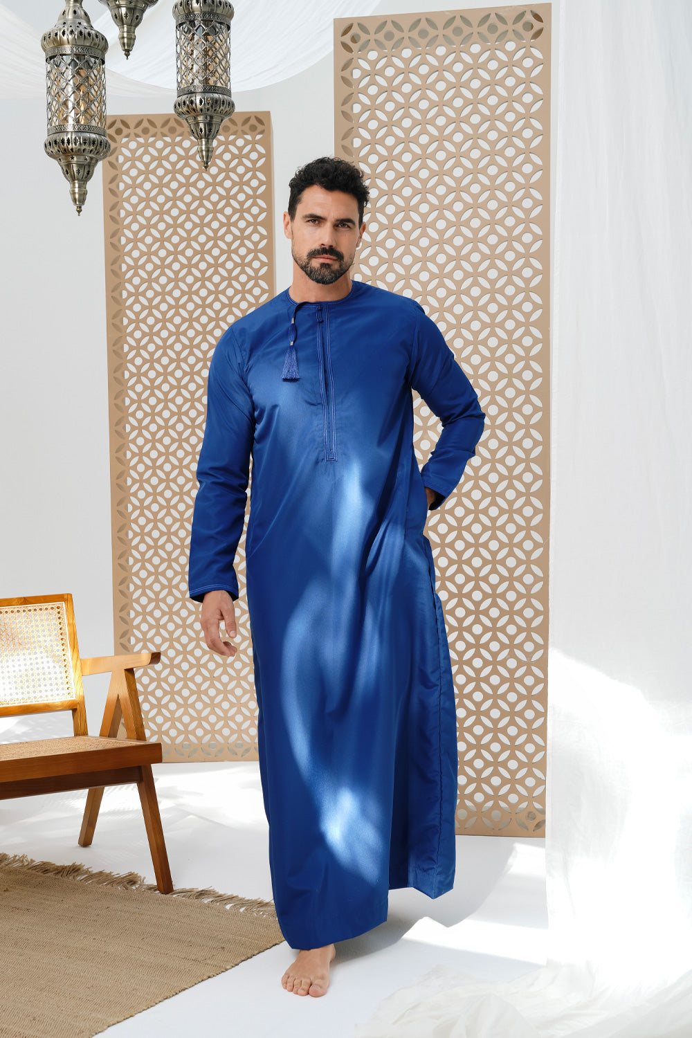 Omani Ocean Blue Thobe