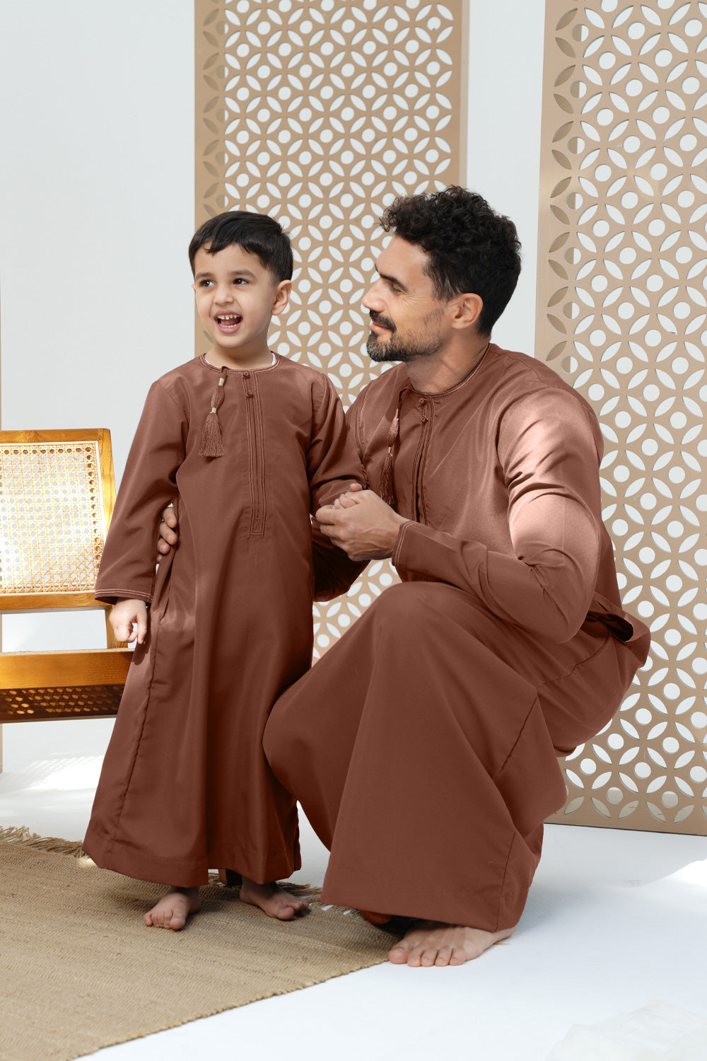 Omani Terracotta Boys Thobe