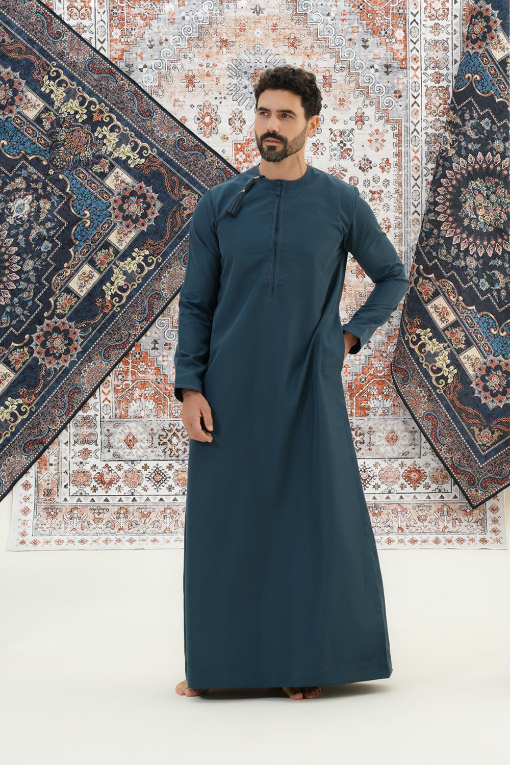 Omani Aegean Blue Boys Thobe