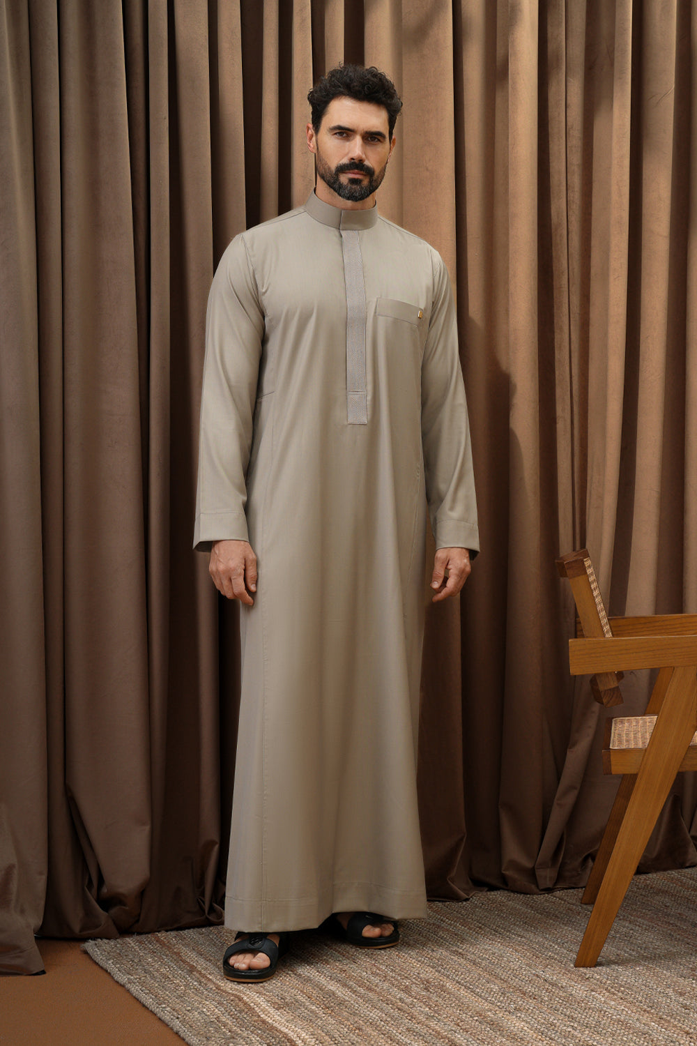 Taupe Herringbone Thobe
