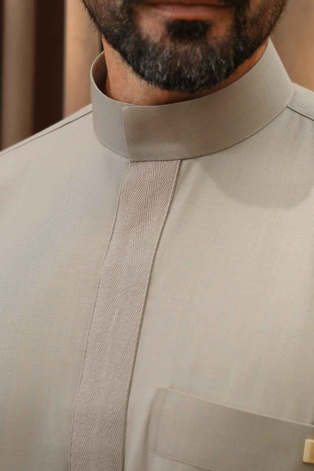 Taupe Herringbone Thobe