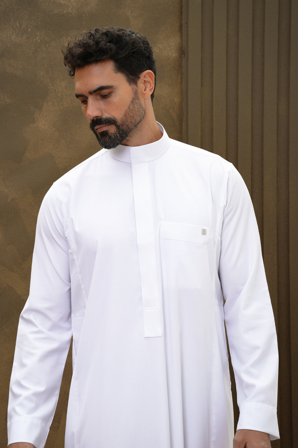 White Herringbone Thobe