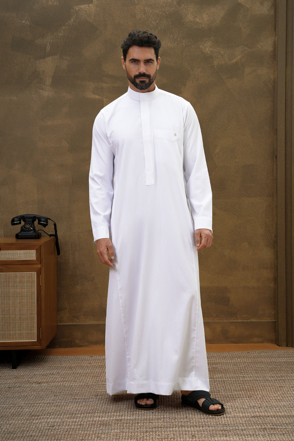 White Herringbone Thobe