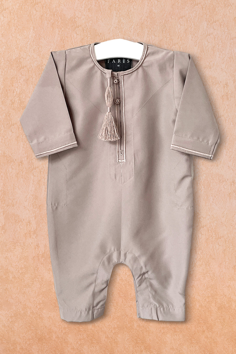 Omani Taupe Baby Romper