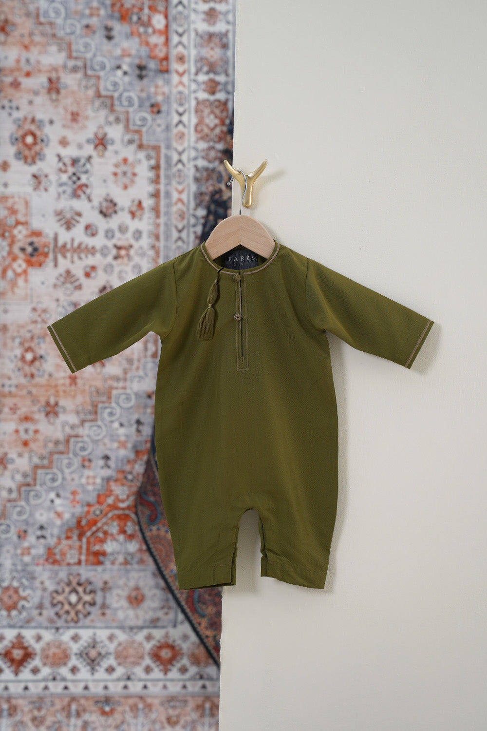 Omani Forest Green Baby Thobe