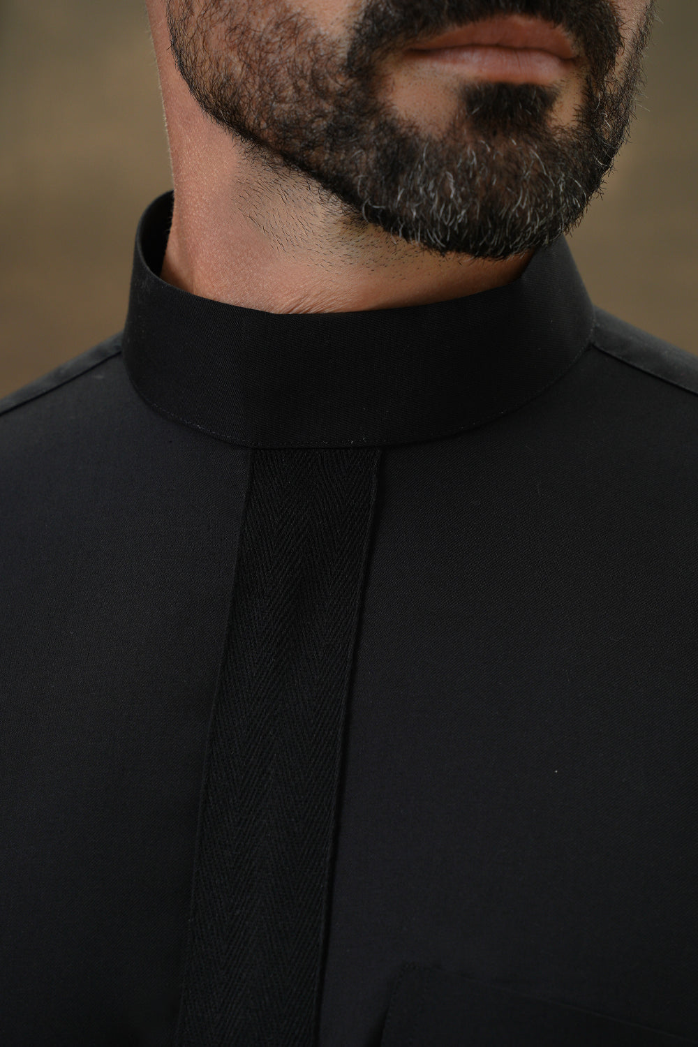 Black Herringbone Thobe