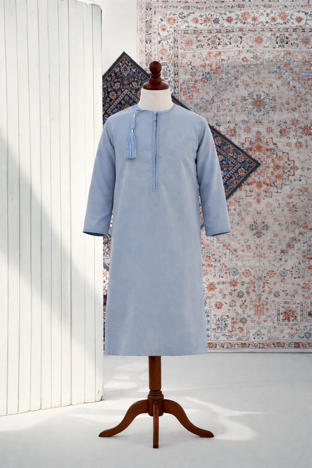 Omani Denim Blue Boys Thobe