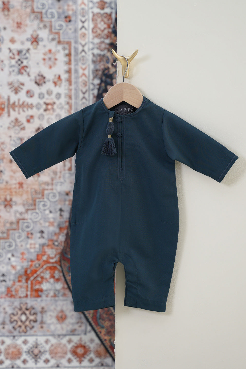 Omani Aegean Blue Baby Thobe